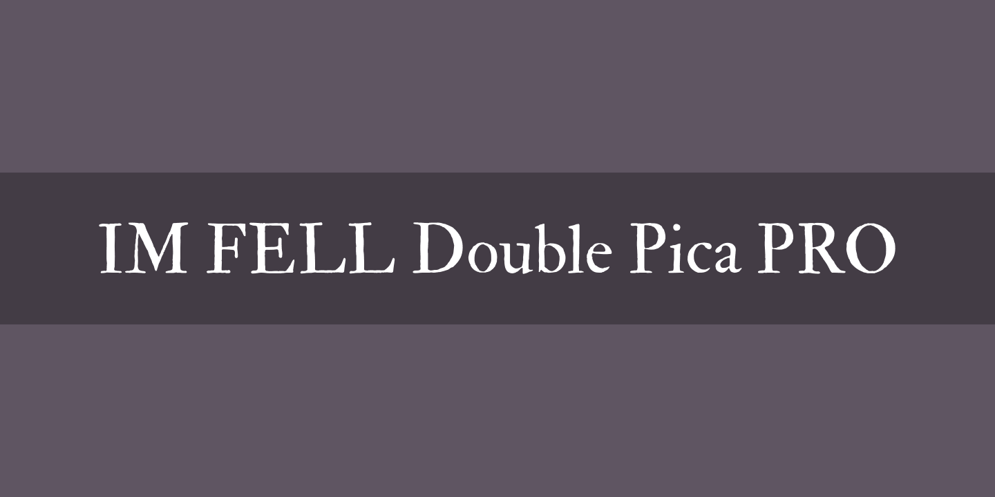 Beispiel einer IM FELL Double Pica PRO Italic-Schriftart